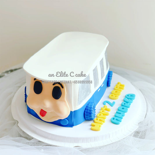 Sculpted 3D Car Shaped Cake: Toy Bus