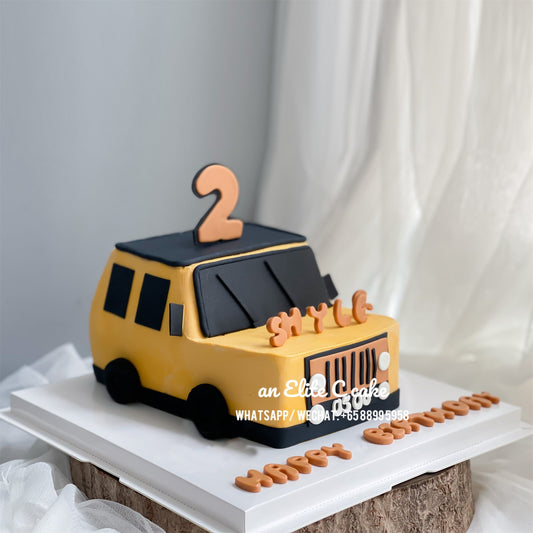 Sculpted 3D Car Shaped Cake: Toy Jeep