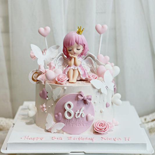 Angel Themed Cake: Pink Seraphim Sweetness Angel Cake