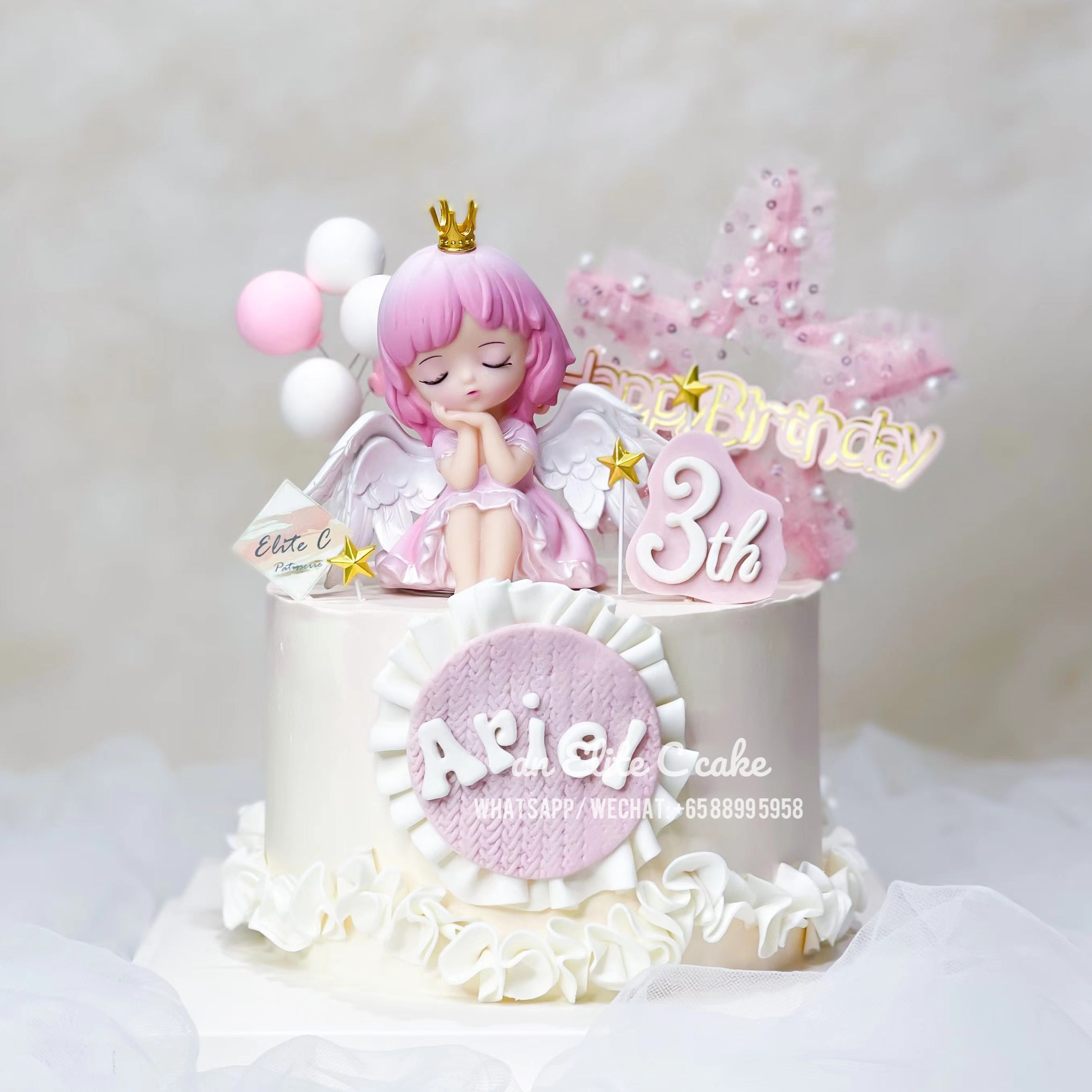 Angel Themed Cake Sweet Serenity Angel Cake C Patisserie SG