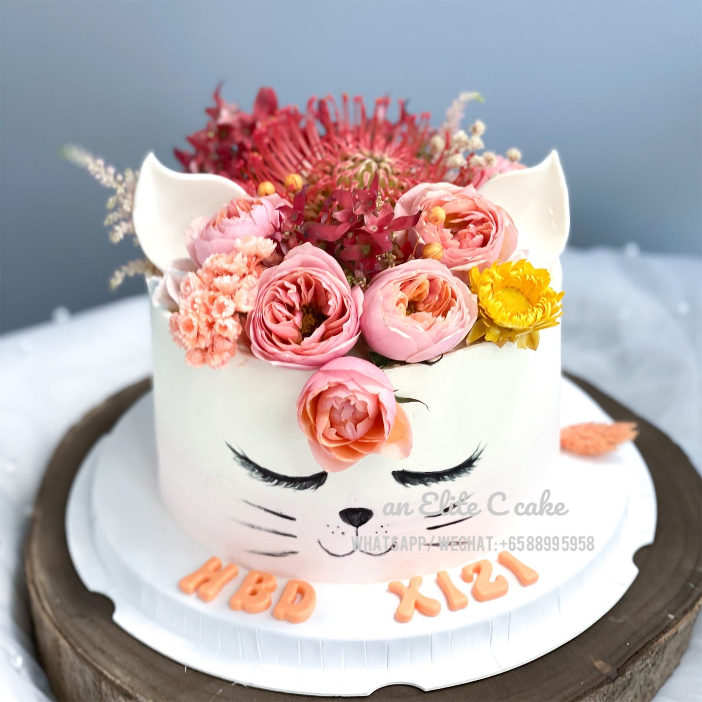 Animal Cake: Cat Face Cake (Front Facing)