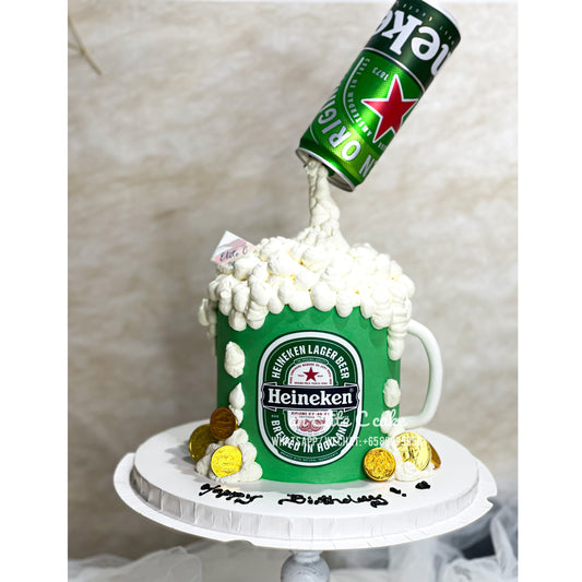 Beer Themed Cake: Bottom Up Cake