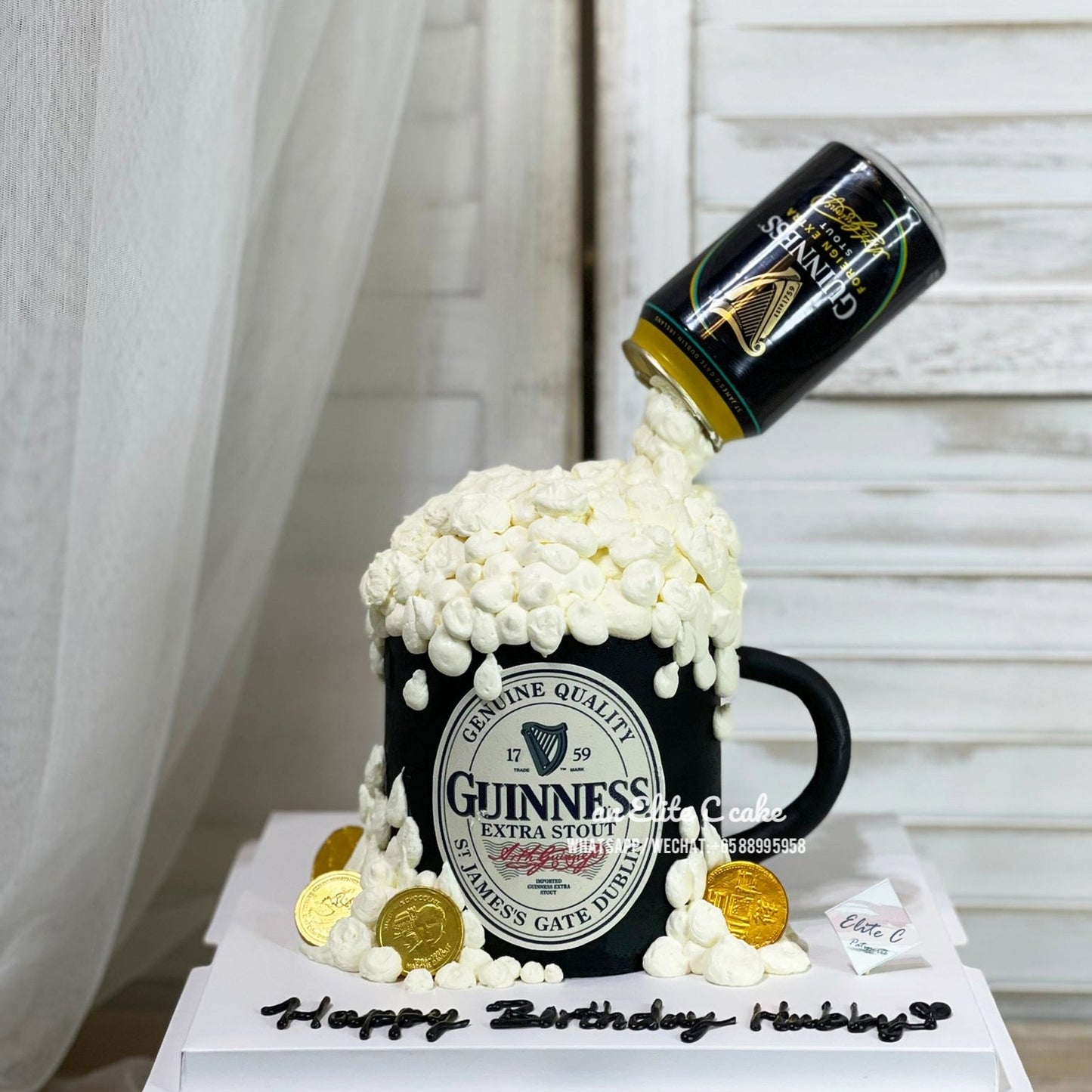 Beer Themed Cake: Bottom Up Cake