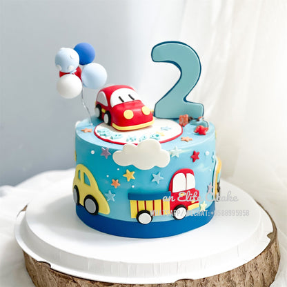 Car Themed Cake for Kids: My Little Red Toy Car