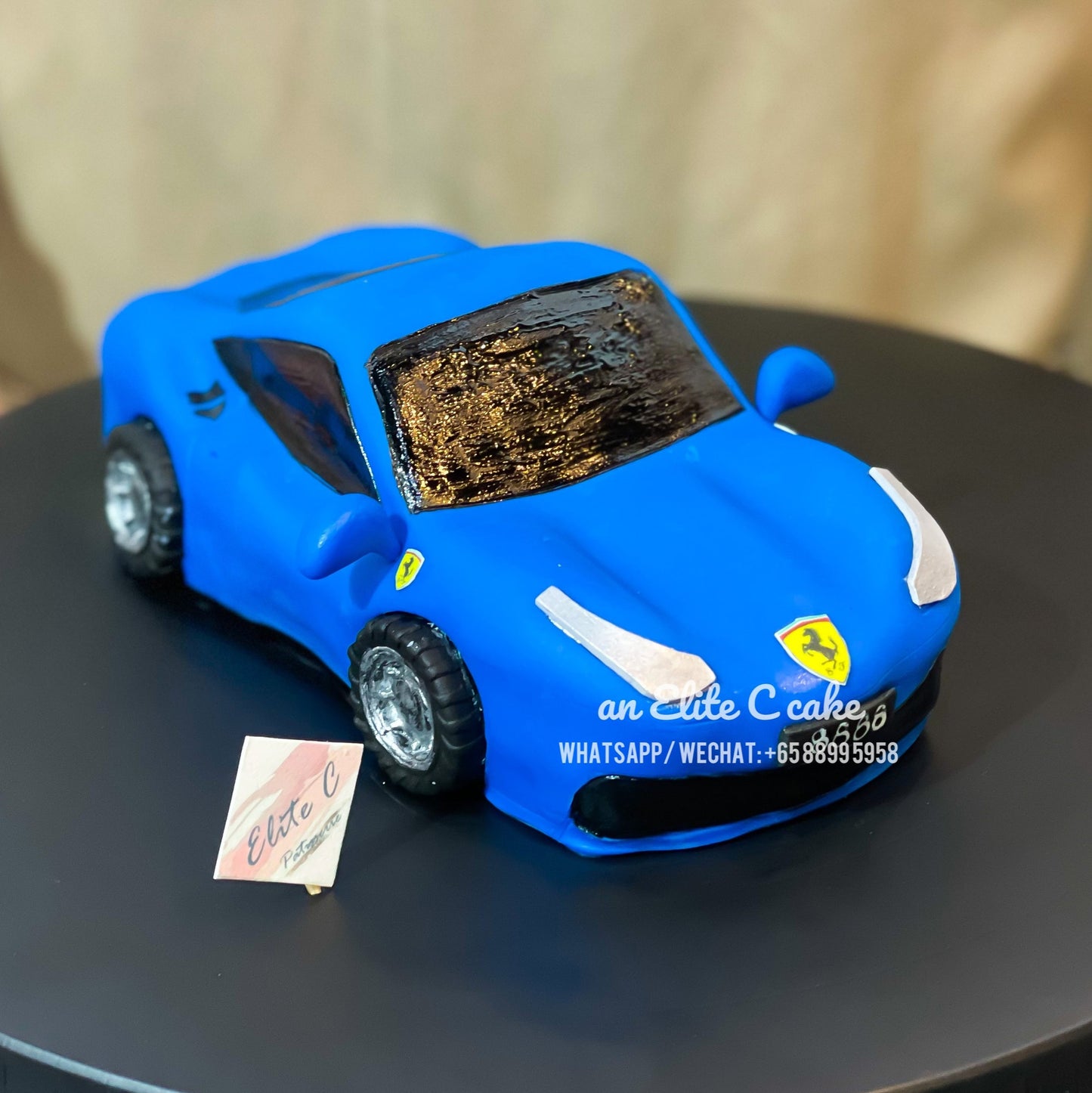 Sculpted 3D Car Shaped Cake: Racing Car Cake