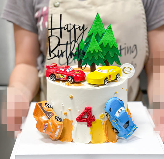 Cartoon Cars Inspired Cake: Forest Tournament Cake