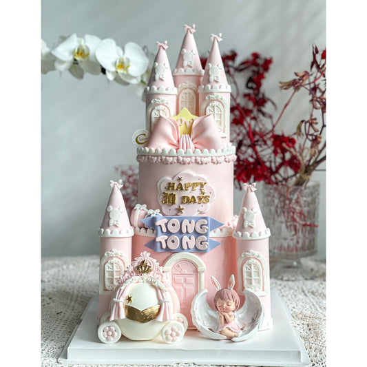 Castle Themed Cake: Pink Princess Palace Cake