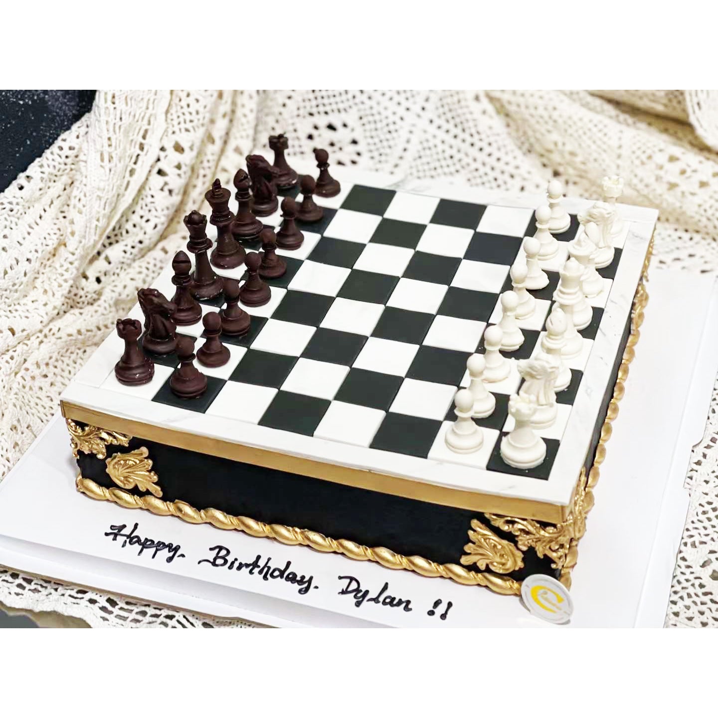 Board Game Cake: English Chess Cake