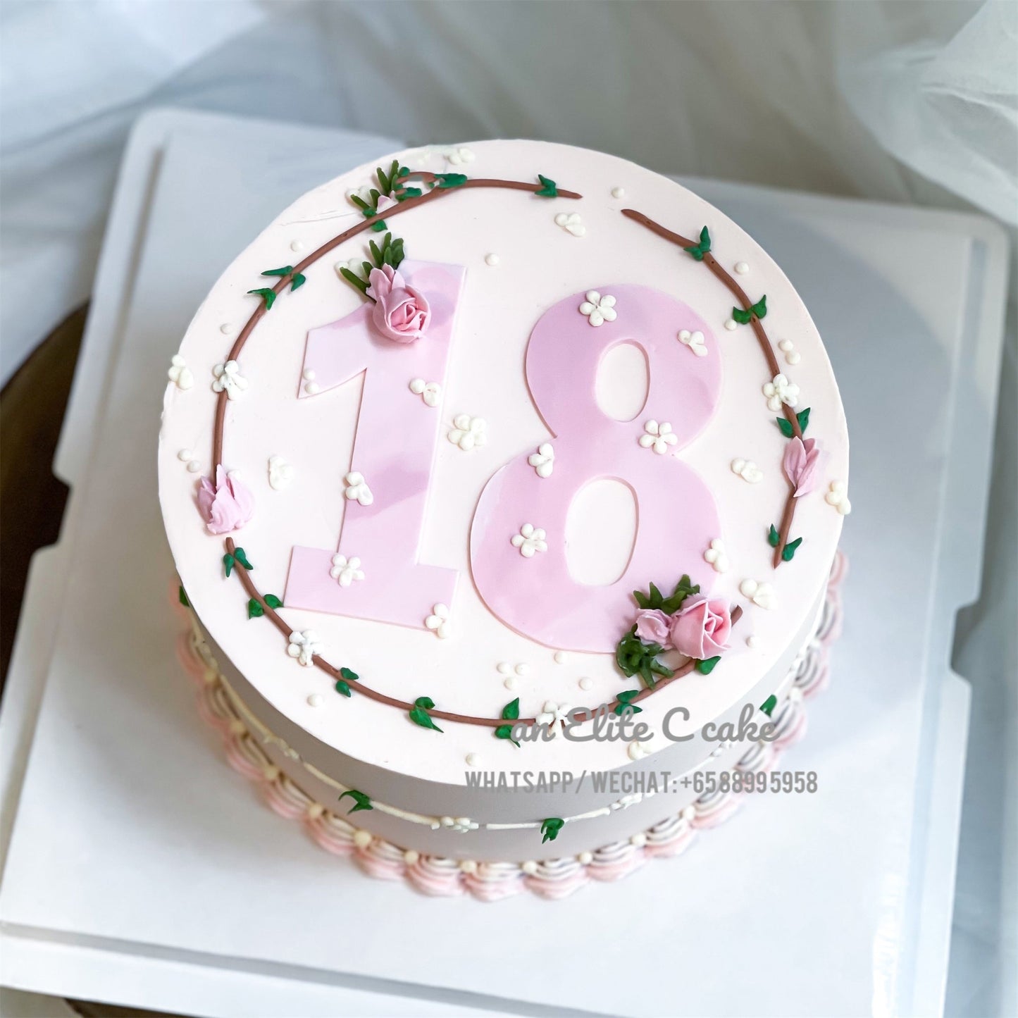 Minimalism: Pink Blossom 18 Cake