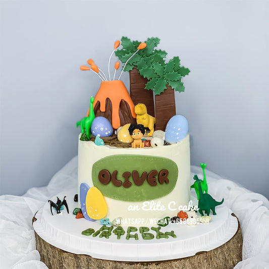 Dinosaur Themed Cake: Volcano Age Cake