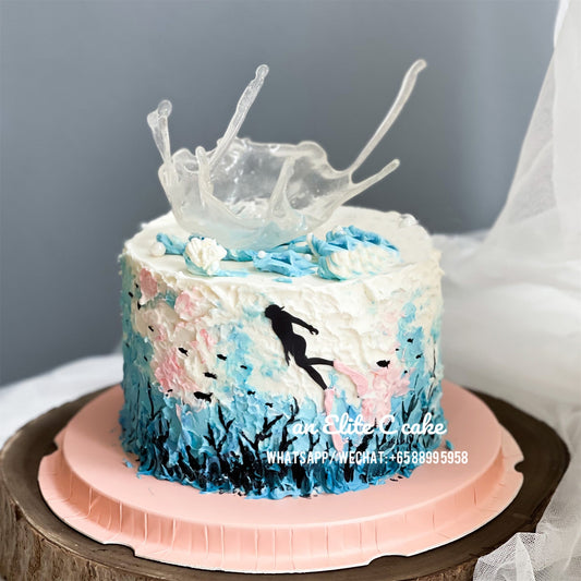 Sports Cake: Beauty in Diving Cake