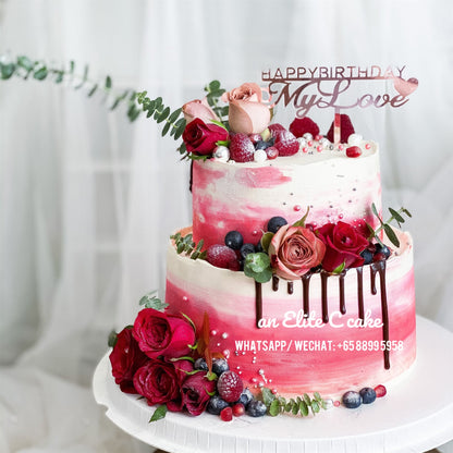 Floral Cake: Rosewater Velvet