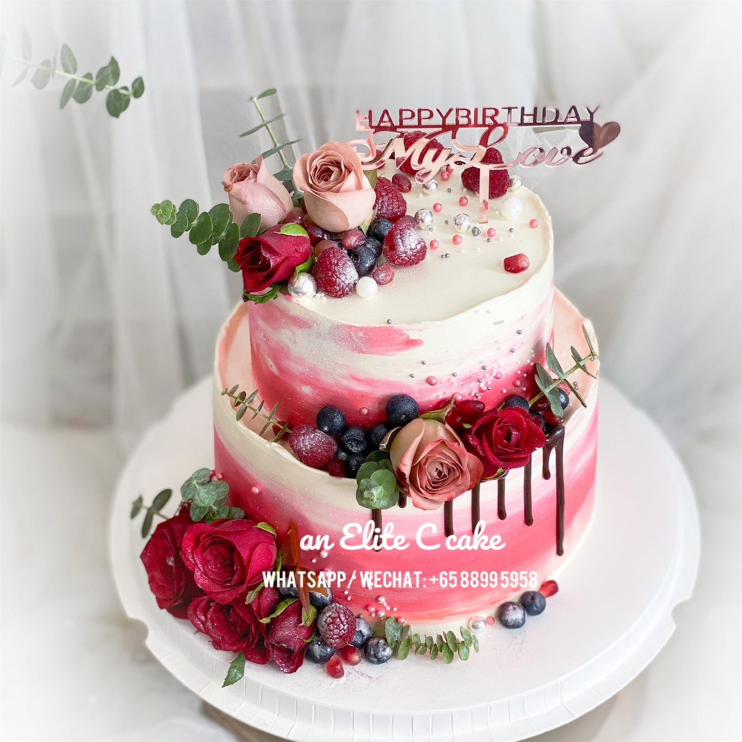 Floral Cake: Rosewater Velvet