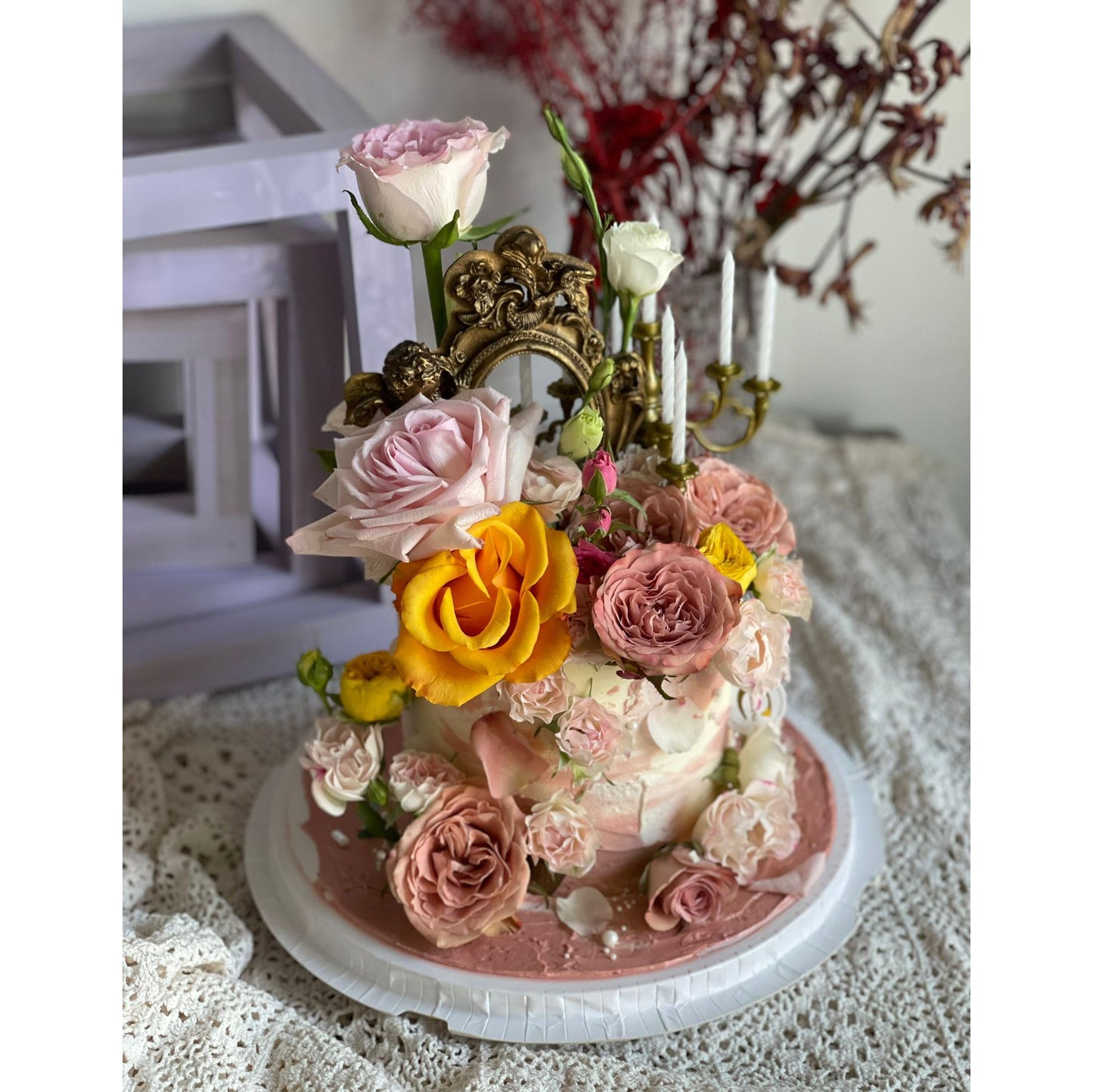 Floral Cake: Mirror on the Cake