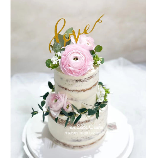 Floral Cake: Naked Beauty