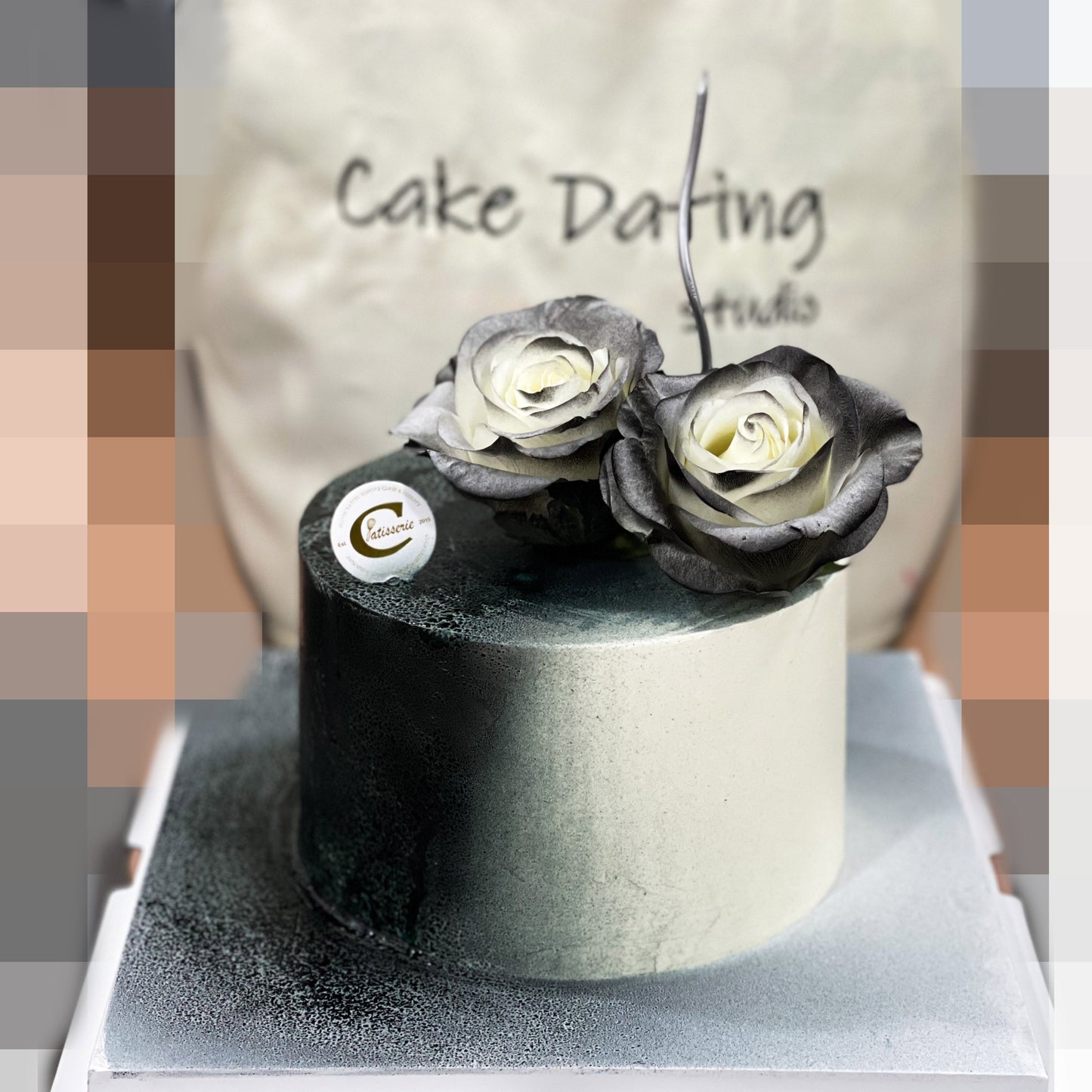 Floral Cake: Black W