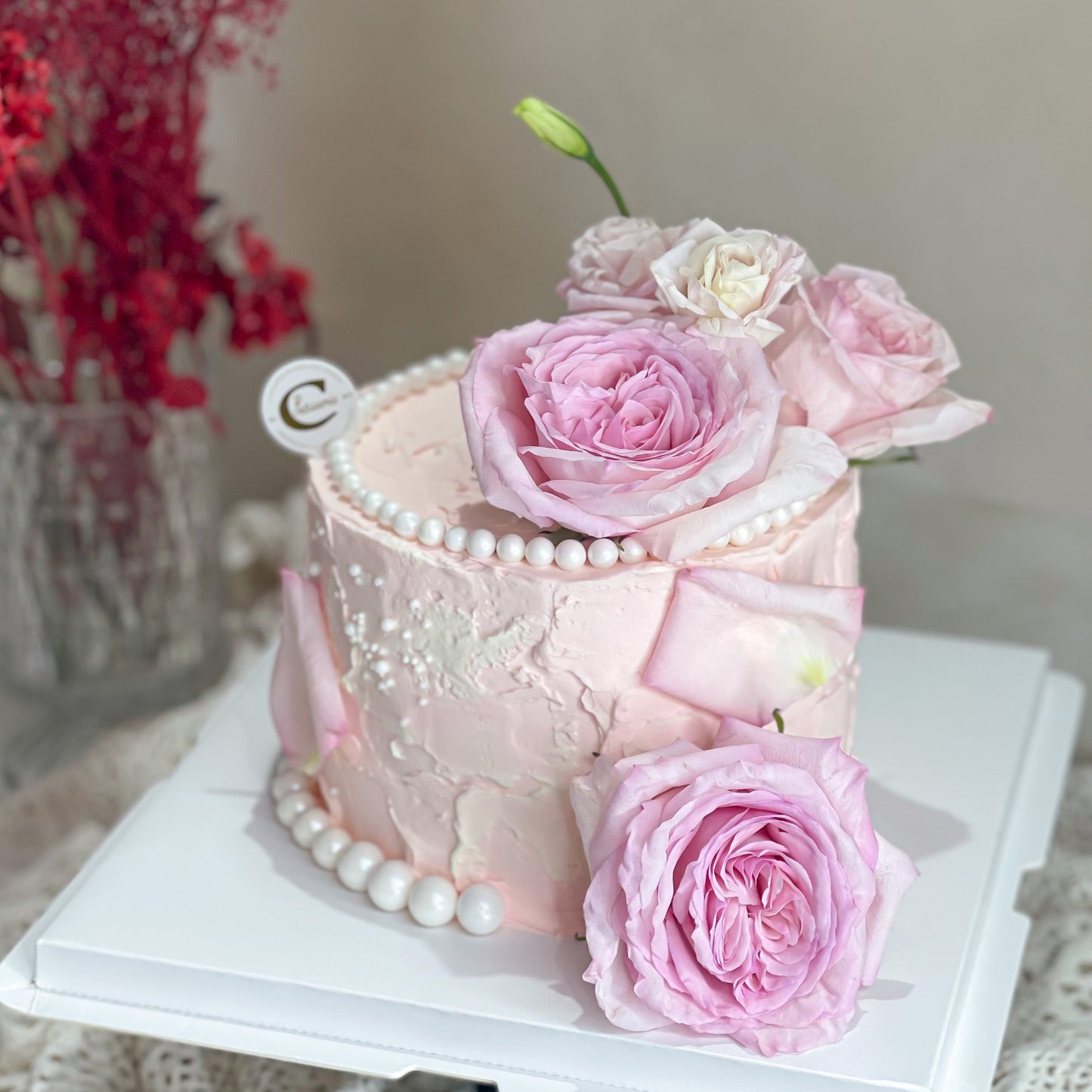 Floral Cake: Pearl Pearl Pink