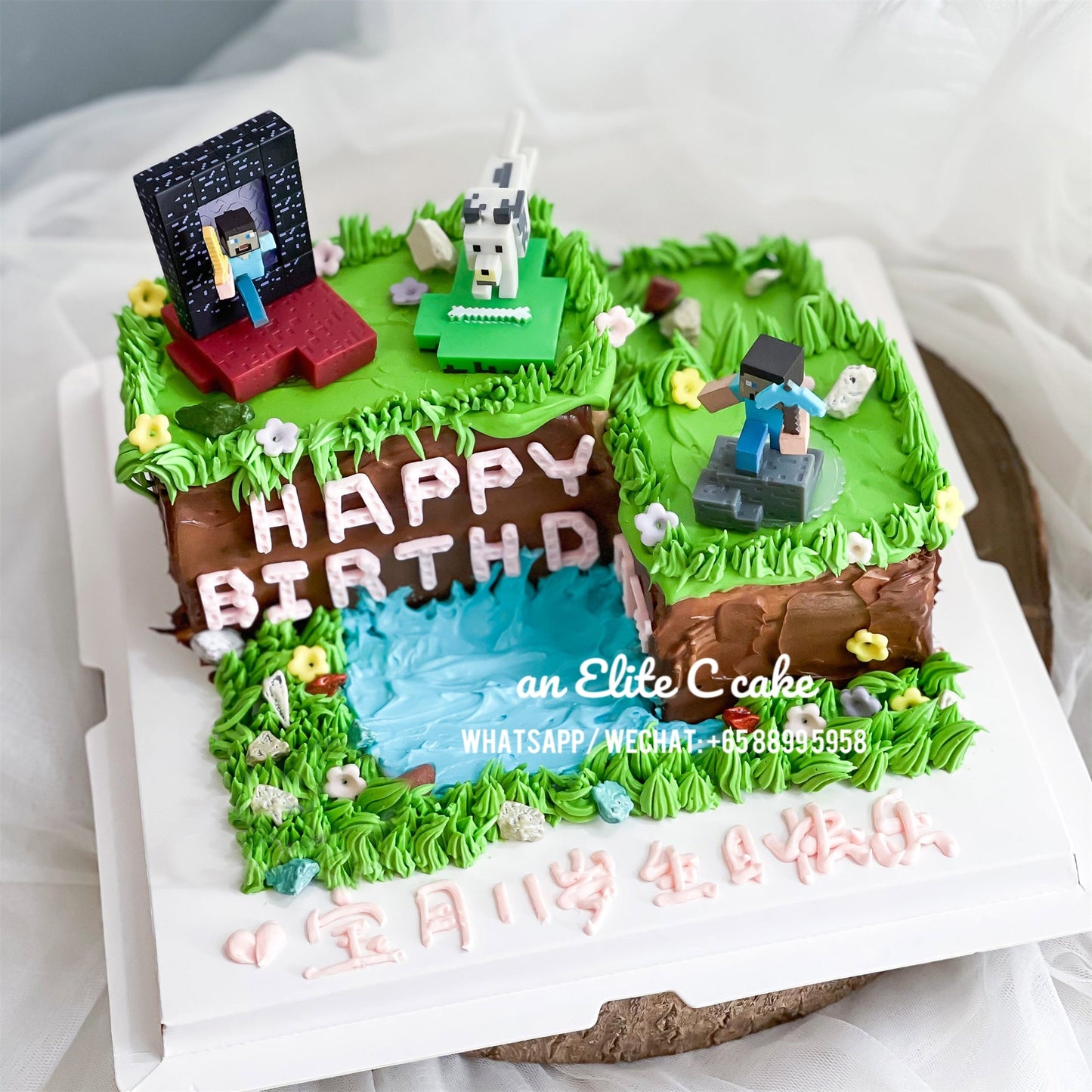 Game M.C. Inspired Cake: Creepers