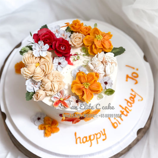 Korean Floral Cake: Blossom Burst