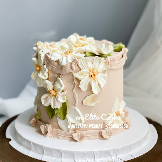 Korean Floral Cake: Bouquet Bliss