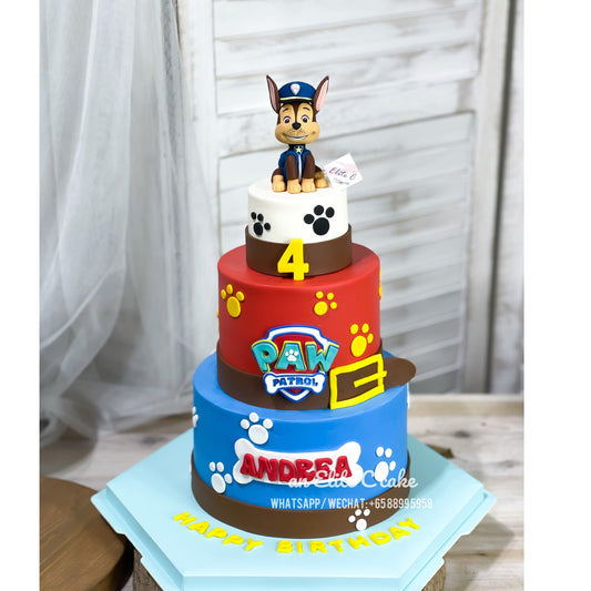 Cartoon Doggies Inspired Cake: On the case