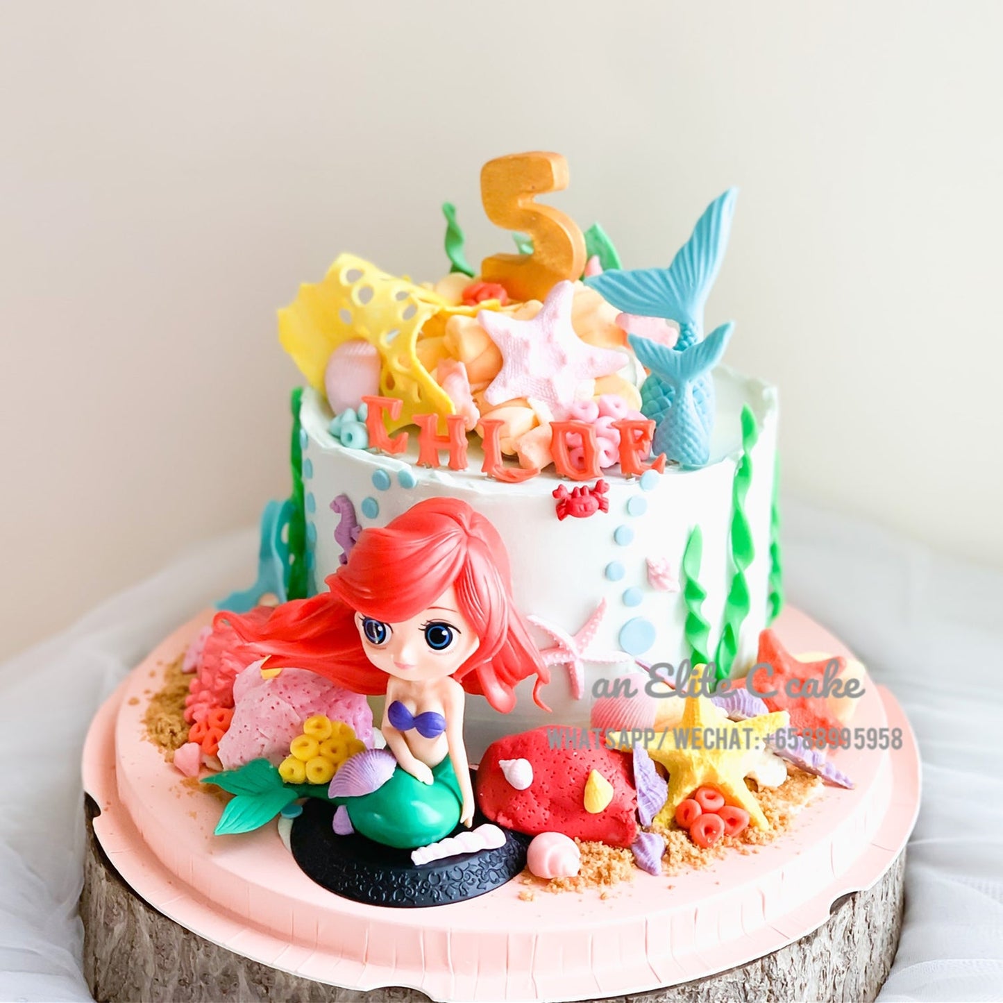 Cartoon Princess Inspired Cake: Mermaid's Colourful Undersea Kindom