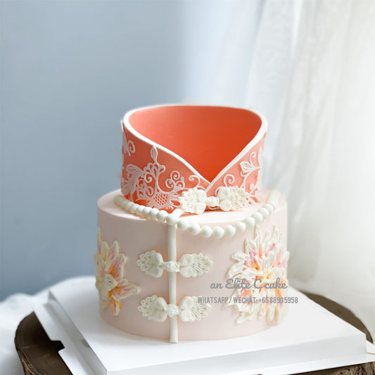 Qipao Themed Cake: Mandarin Charm