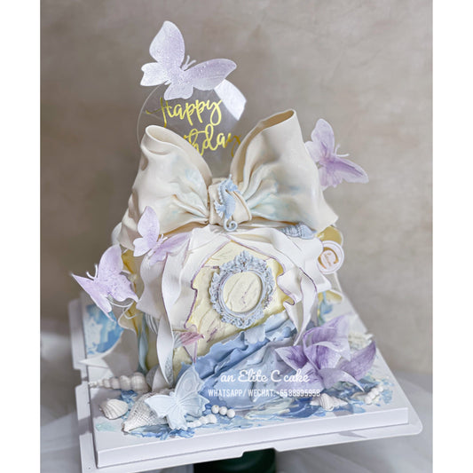 Ribbon Cake: Ribboned Garden Butterflies