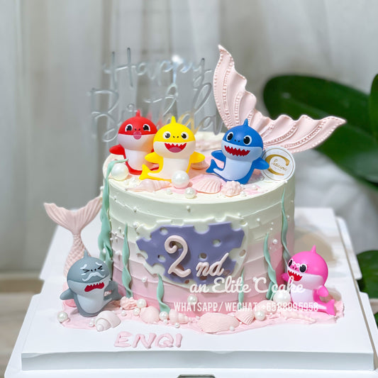 Cartoon Shark Inspired Cake: Shark Baby Cake