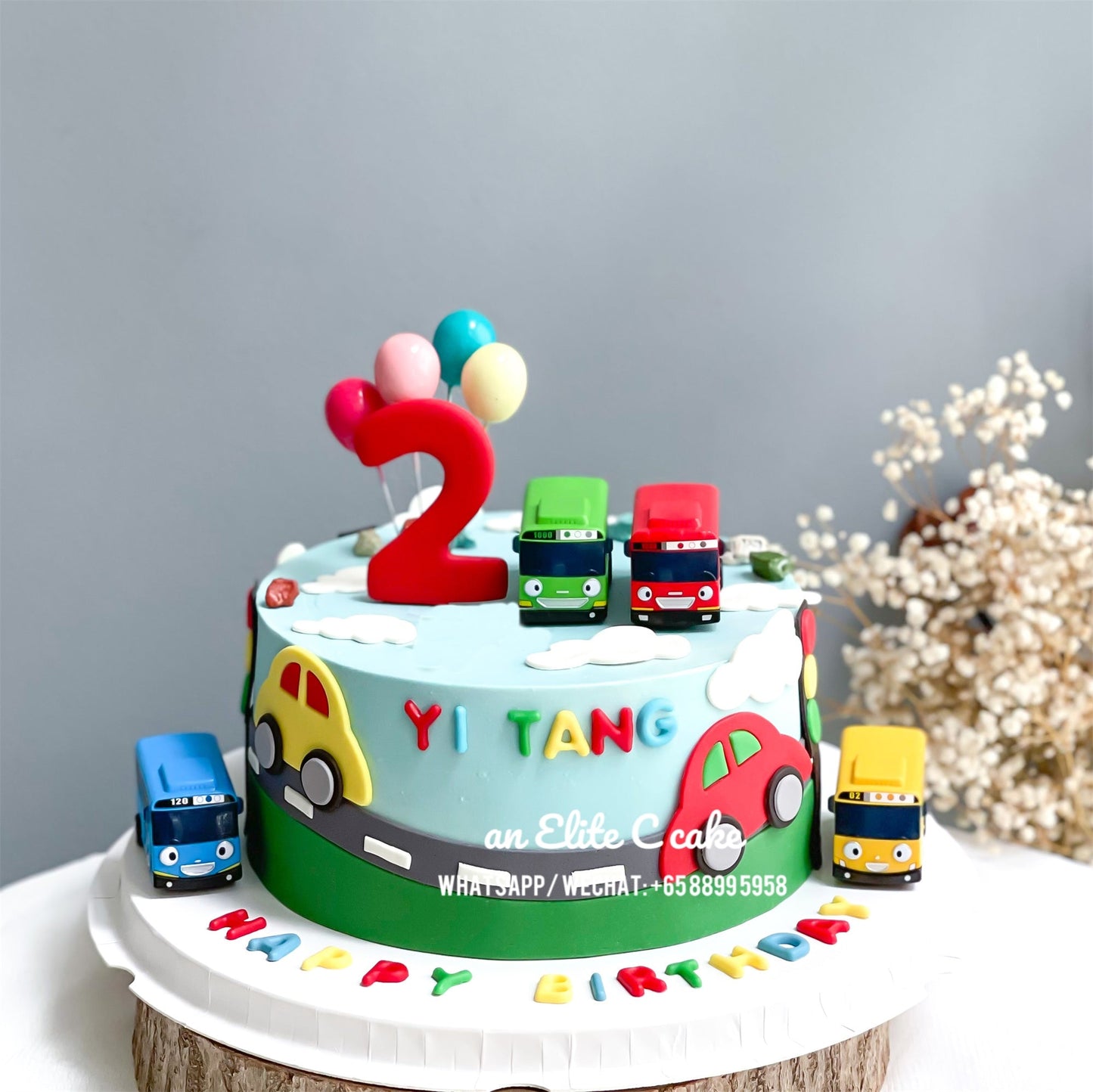 Toy Bus Inspired Cake: Let's Go