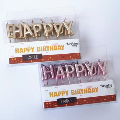 [A] Cake Candle - HAPPY BIRTHDAY (1 set of 13 letters)