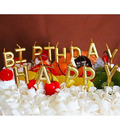 [A] Cake Candle - HAPPY BIRTHDAY (1 set of 13 letters)